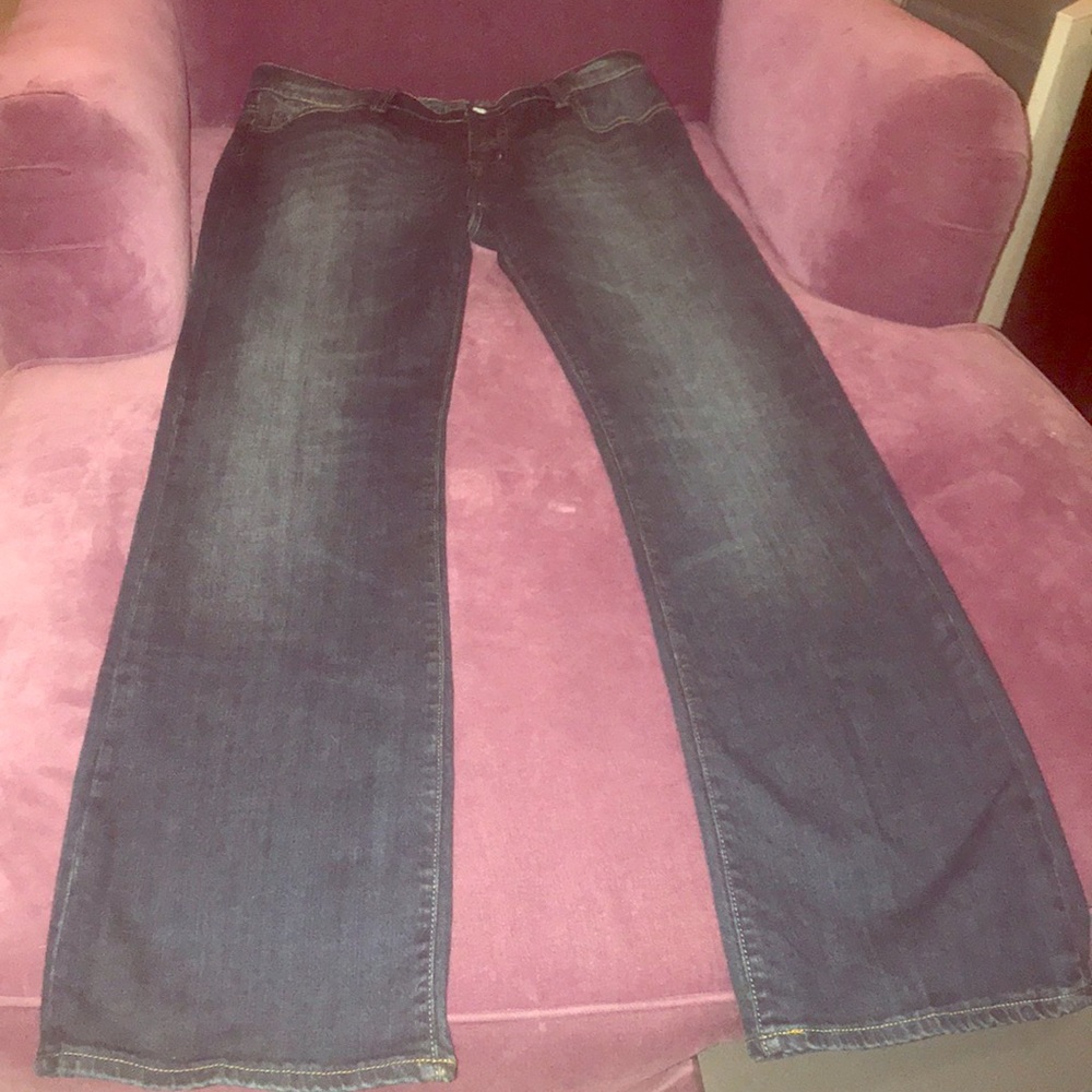 Sakura medium rise boot cut blue jeans
